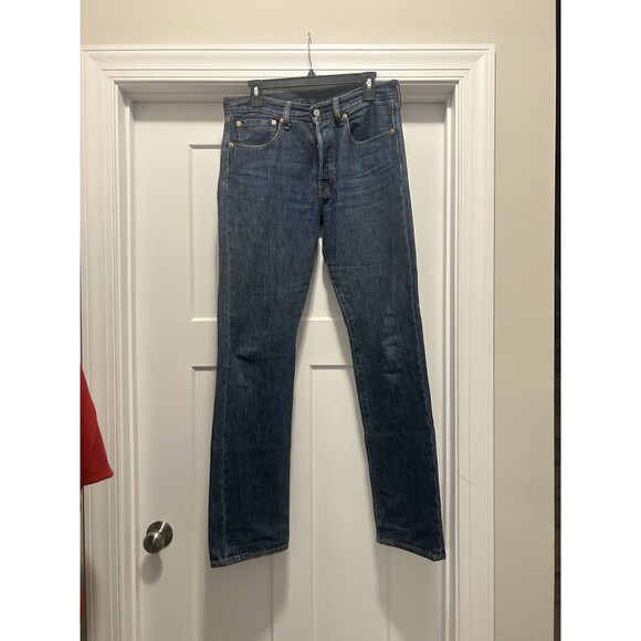 Levi Strauss Denim Jeans 31 x 34 Mens 31x34 Straight Leg Button Fly Cotton - Picture 1 of 8